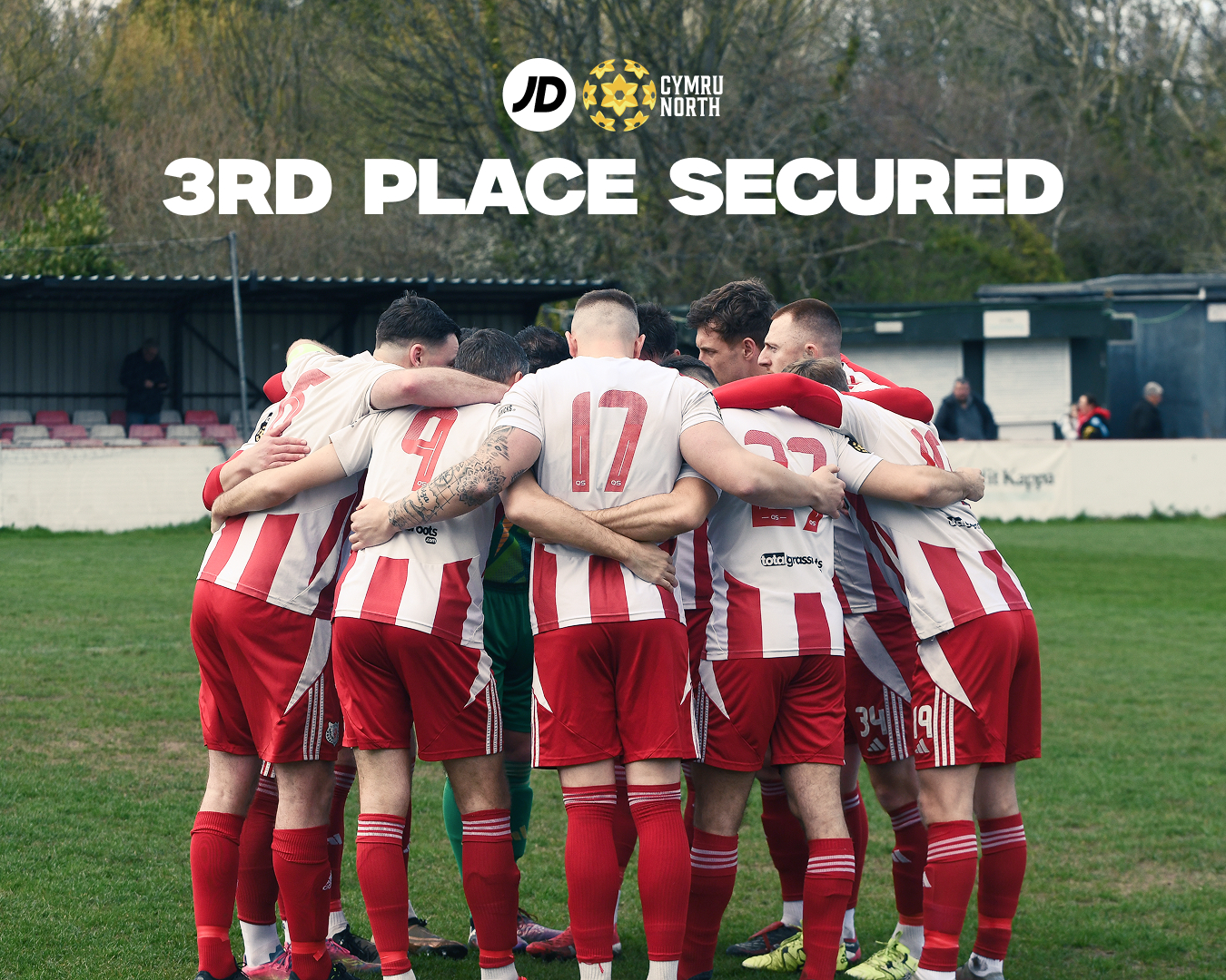 Holywell Town team huddle